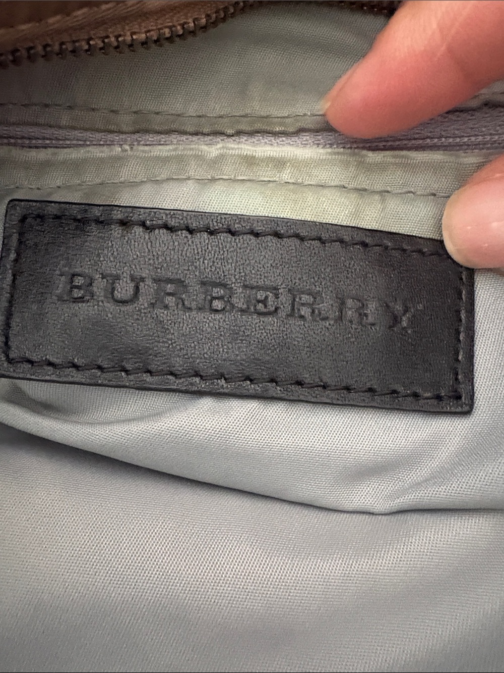 Burberry Beige and Black Check Canvas Tote - Picture 5 of 9